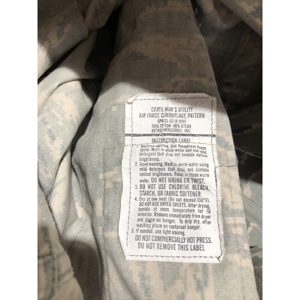 VTG Utility Coat Mens Size 42 L Air force Propper Camouflage Jacket Button US - Picture 6 of 7